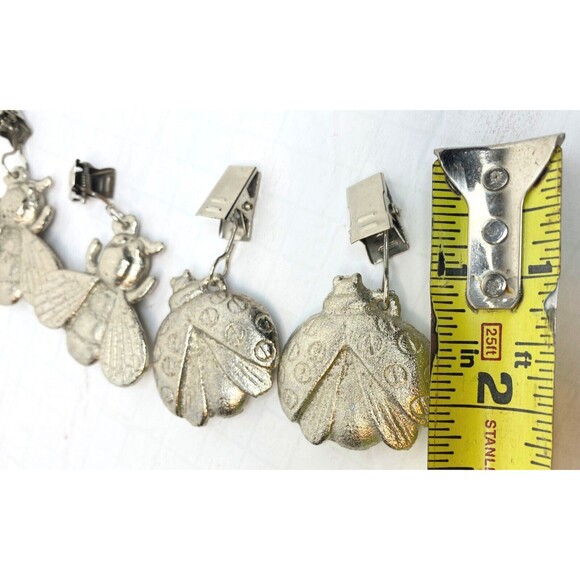 Tradewind Bay 4 Pc. Pewter Tablecloth Weights Bee And Ladybug - Picture 6 of 7